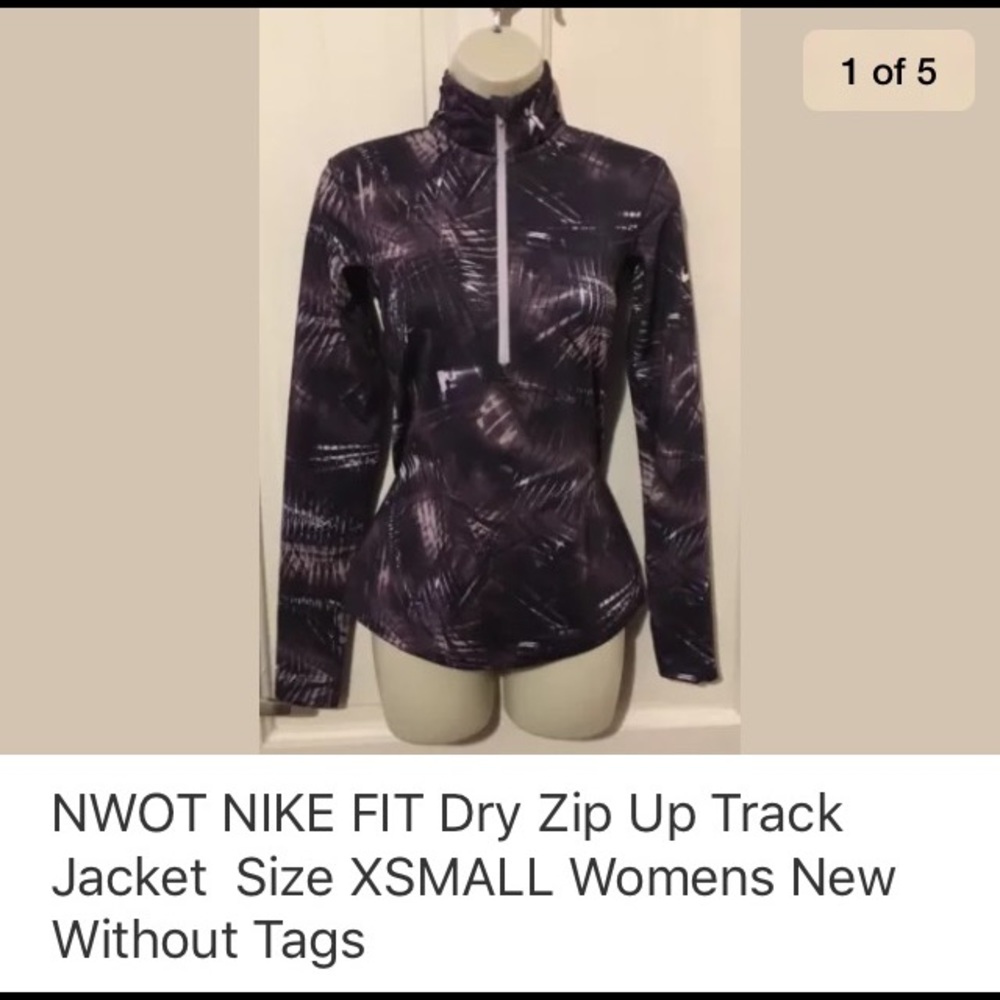 New! Nike Dri Fit Zip Up Jacket Size XS
